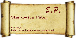 Stankovics Péter névjegykártya