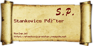 Stankovics Péter névjegykártya